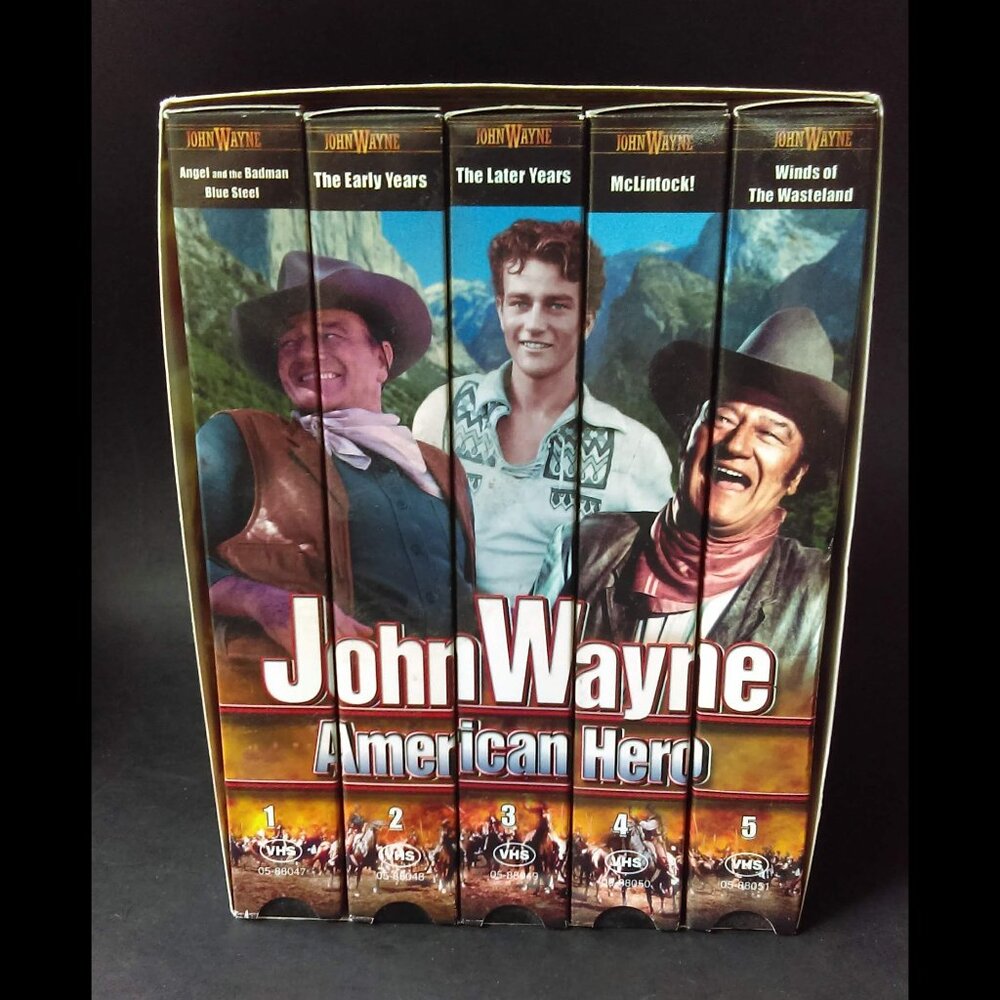John Wayne American Hero of the Movies Collector 5 Series VHS Box Set